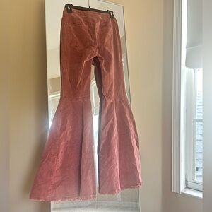 Free People Mauve Corduroy Bellbottoms, Size 25